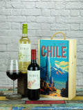 Le Bon Vin Chilean Estate Wines 2 Bottle Wooden Gift Box