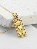 Treat Republic Personalised Plated Heart Tarot Card Necklace