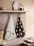 3 Piece Black/White Gus the Ghost Tea Towel and Mitt Bundle