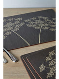 Creative Tops Set of 4 Black Large Cork Backed Placemats with Art Print