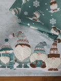 Set of 2 Blue Christmas Gonk Tea Towels