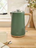 Green Bronx Wood Effect Kettle