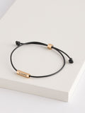 AllSaints Black Hexagon Bar Friendship Bracelet