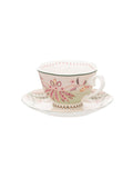 Cath Kidston Friendship Gardens Teacup And Saucer Set Of 2