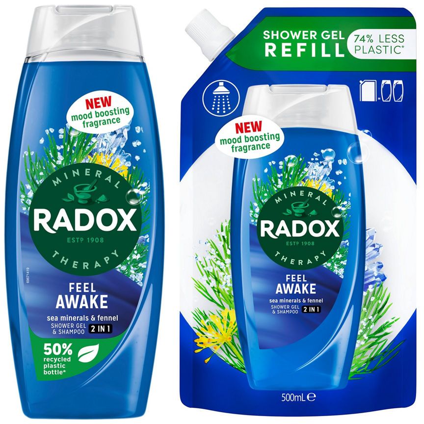 Radox Feel Awake Shower Gel & Refill Bundle GOODS ASDA   