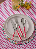 Lucy Tiffney 16 Piece Pink Cutlery Set
