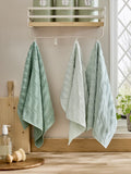 Set of 5 Sage Green Terry Set of 3 Tea Towels