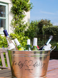 Silver Personalised Wedding Wine Cooler by Jonnys Sister