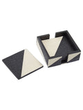 Fifty Five South Set of 4 Black/White Ezra Coasters