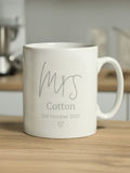 Personalised Mrs Mug by PMC