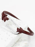 Treat Republic Mens Personalised Shoreditch Leather Brown Bracelet