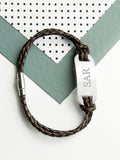 Treat Republic Personalised Leather Brown Bracelet