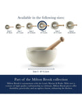 Milton Brook White Size 3 Pestle and Mortar Set