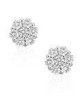 The Diamond Store 9K White Gold 0.50ct H/SI Quality Lab Diamond Cluster Earrings