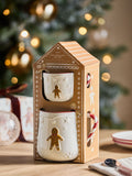 Christmas Hot Chocolate Adult and Child Gingerbread Mug Gift Set