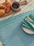 Land & Shore Green Scallop Placemat Pair
