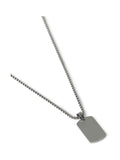 DCK Mens Silver Tone Stainless Steel Dog Tag Necklace