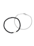 Bartlett Waterproof Matt Black Duo Bracelet Set