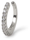 Aela Silver Tone Cubic Zirconia Ear Cuff