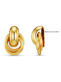 Orelia London Gold Tone Mini Textured Interlocking Earrings