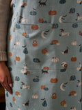 Sophie Allport Soft Teal Paws & Pumpkins Apron