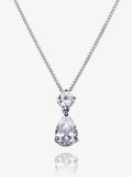 Ivory & Co Silver Imperial Crystal Teardrop Pendant