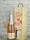 Just Married Sparkling Rose Wine Gift by Le Bon Vin