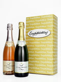 Le Bon Vin Congratulations Sparkling Saumur Wine Duo Boxed Gift
