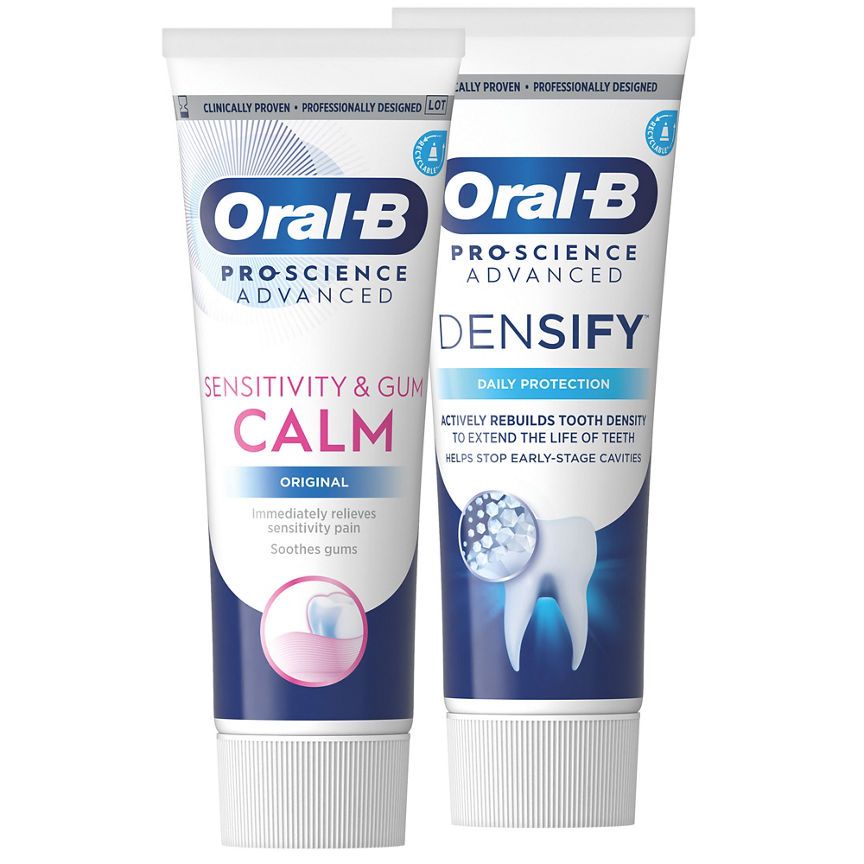 Oral-B Pro Science Sensitivity & Gum Calm & Densify Toothpaste Bundle