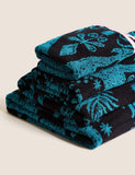 Pure Cotton Leopard Jacquard Towel GOODS M&S   