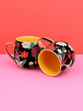 Tache Set of Rounded Floral Mugs