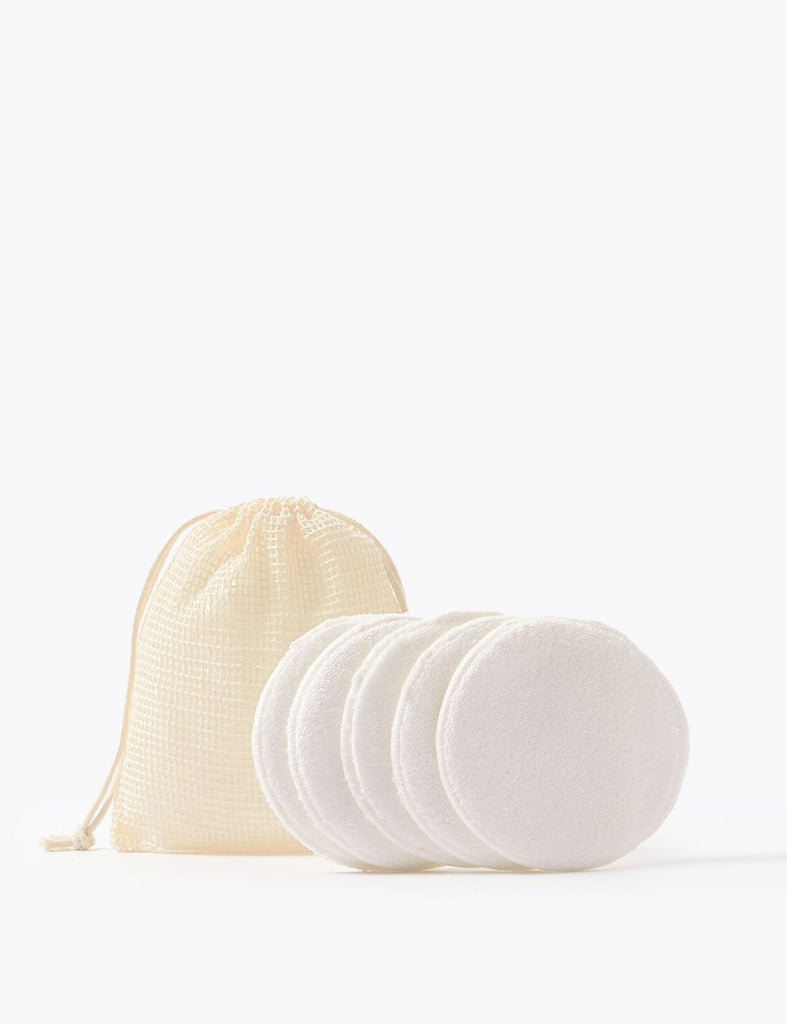 Pack of 5 Reusable Organic Cotton Pads & Bag