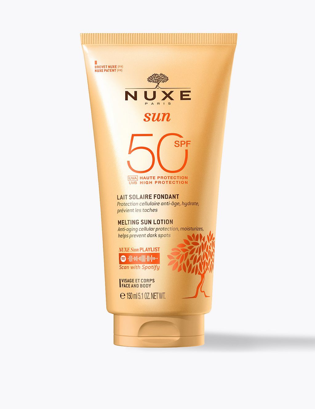 NUXE Sun Lotion SPF50 High Protection Face & Body 150ml GOODS M&S   