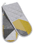 Catherine Lansfield Yellow Larsson Geo Double Oven Glove