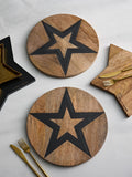 Rockett St George Set of 2 Wood Studio Star Set of 2 Placemats