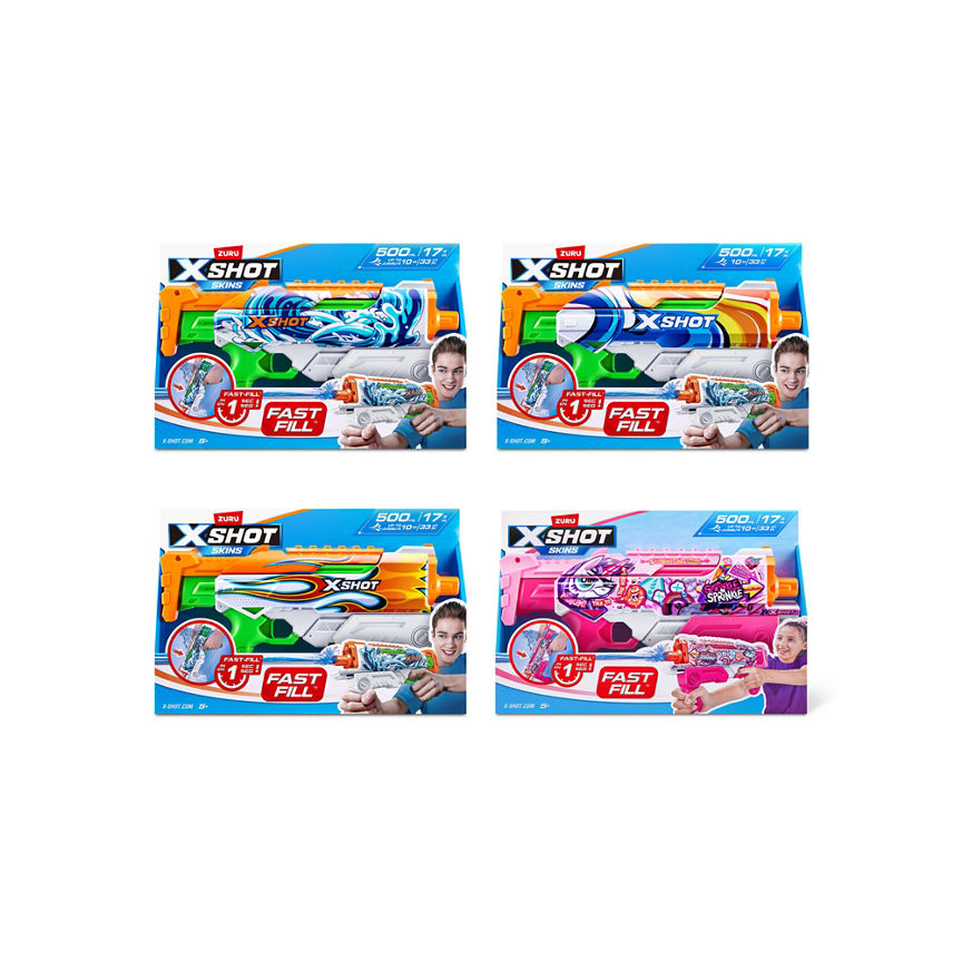 Zuru X-Shot Fast-Fill Skins Hyperload Water Blaster GOODS ASDA   