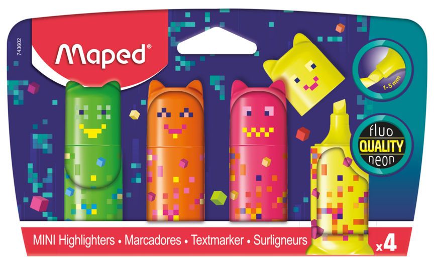 Maped Pixel Party Mini Highlighters X4