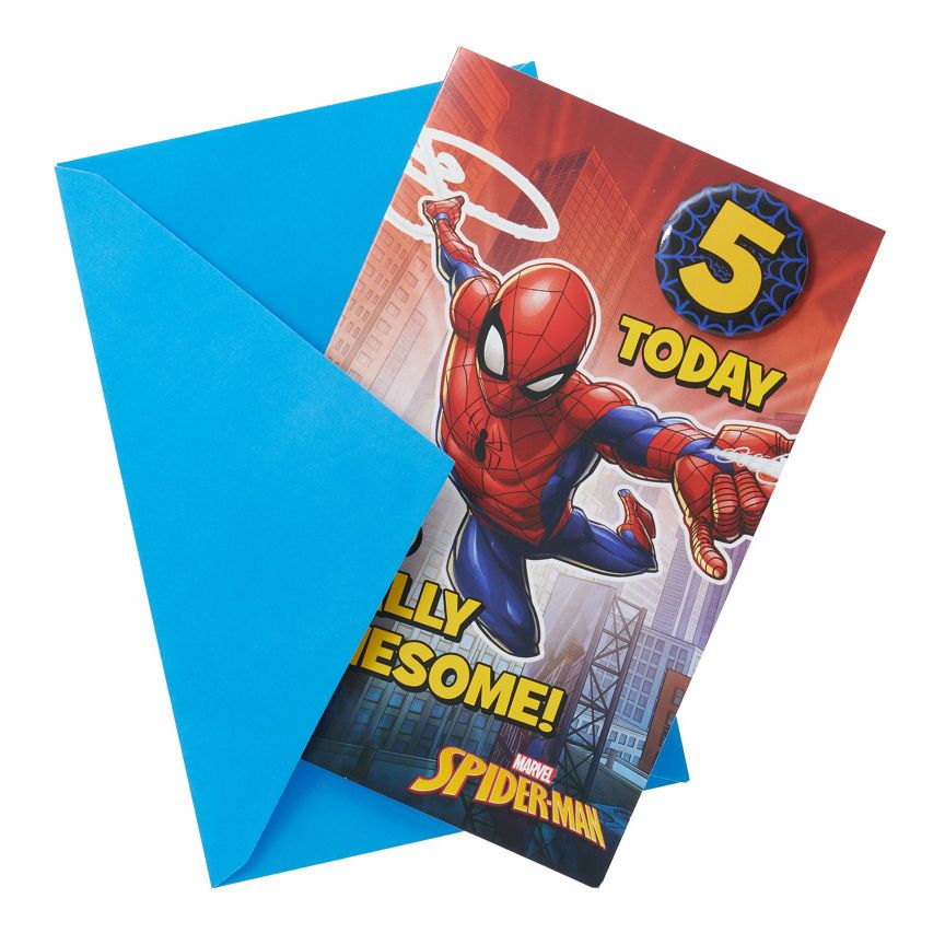 Marvel Spider-Man 5th Birthday Card