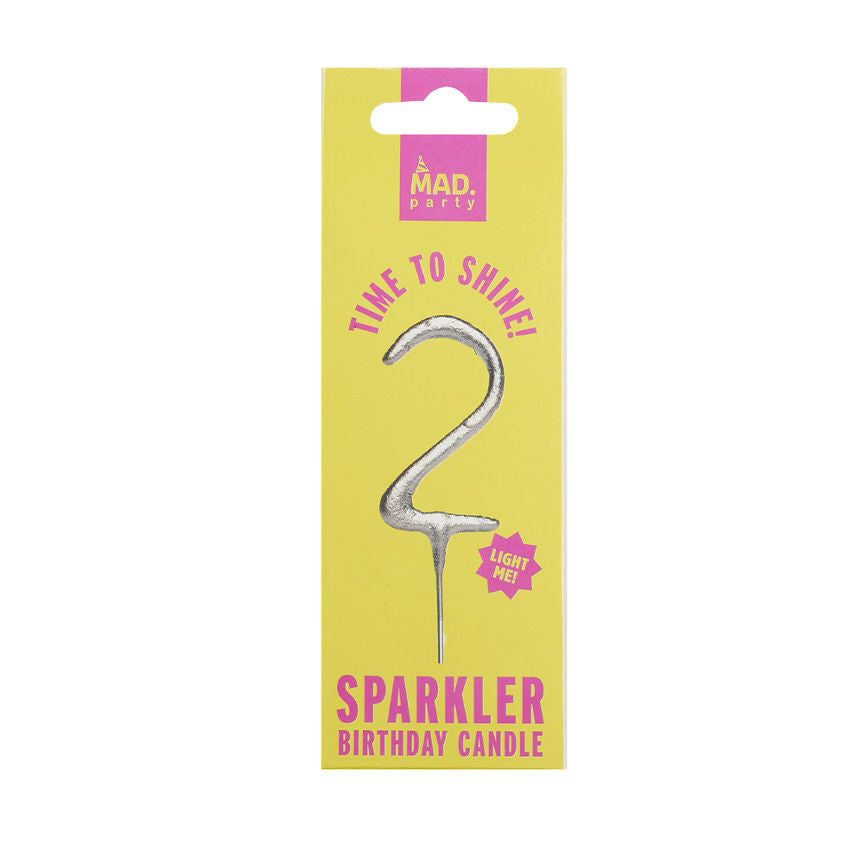 MAD Party Silver Number Sparklers 2