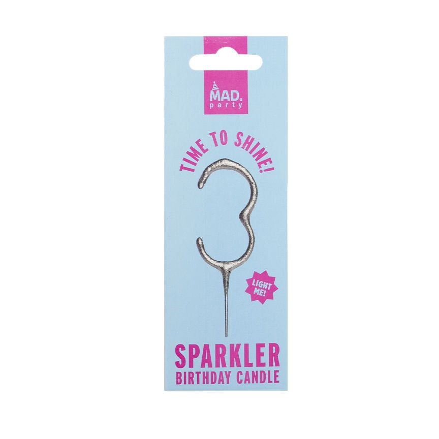 MAD Party Silver Number Sparklers 3 GOODS ASDA   