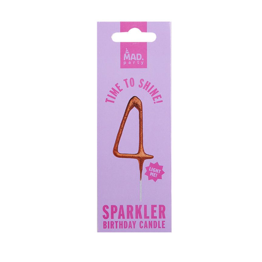 MAD Party Rose Gold Number Sparklers 4