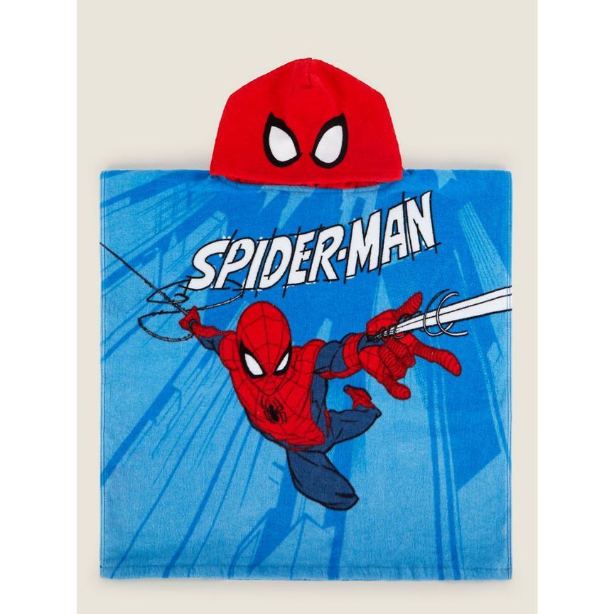 Marvel Spider-Man Spidey Printed Cotton Poncho GOODS ASDA   