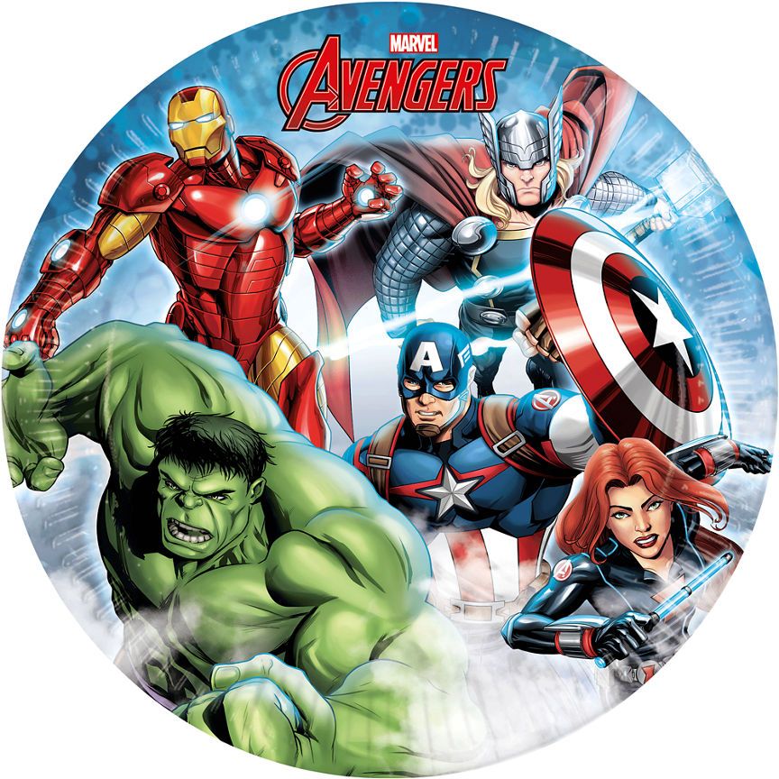 Marvel 8 Avengers Paper Plates GOODS ASDA   