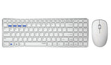 Rapoo 9300M Ultra Slim Wireless Keyboard and Mouse - White GOODS ASDA   