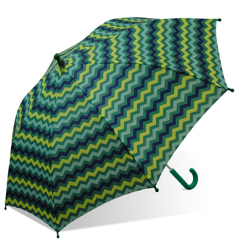 The Weather Station Green Zig Zag Childrens Umbrella