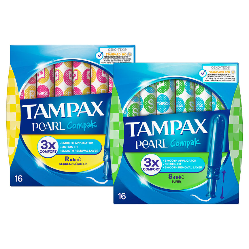 Tampax Regular & Super Tampons Bundle