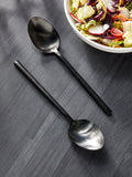 Black 2 Piece Serve Spoon Kensington Stainless Steel Cutlery Set