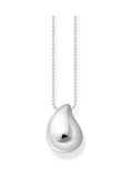 Thomas Sabo Silver Tone Timeless Shapes Necklace With Drop Pendant