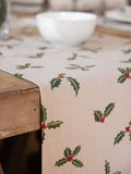Sophie Allport Natural Holly & Berry Table Runner