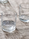 Nkuku Clear Yala Hammered Set of 4 Tumbler Glass